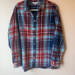 Woman’s Old Navy | Multicolor Plaid Button Down Shirt | XXL